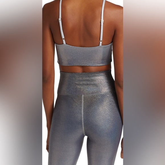 Beachriot Georgia silver sport bra New with Tag size M - Picture 5 of 13